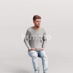 Animated 034-1821 S2 Man Sitting