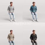 Animated 034-1821 S2 Man Sitting