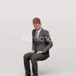 Animated 034-1873 S1 Man Sitting