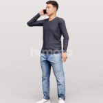 Animated 040-1821 OS1 Man Talking Phone