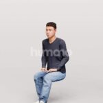Animated 040-1821 S2 Man Sitting