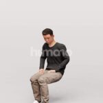 Animated 042-2187 S1 Man Sitting