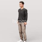 Animated 042-2187 SL3 Man Standing Listening