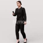 Animated 043-3361 OW3 Woman Walking with Phone