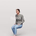 Animated 043-3378 S2 Woman Sitting