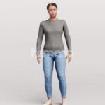 Animated 043-3378 SI4 Woman Standing Idle