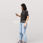 Animated 048-3658 OS2 Woman Standing with Phone