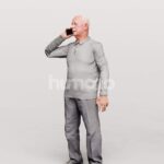Animated 101-1499 OS1 Man Talking Phone