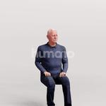 Animated 101-1499 S2 Man Sitting
