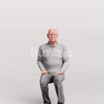 Animated 101-1499 S2 Man Sitting